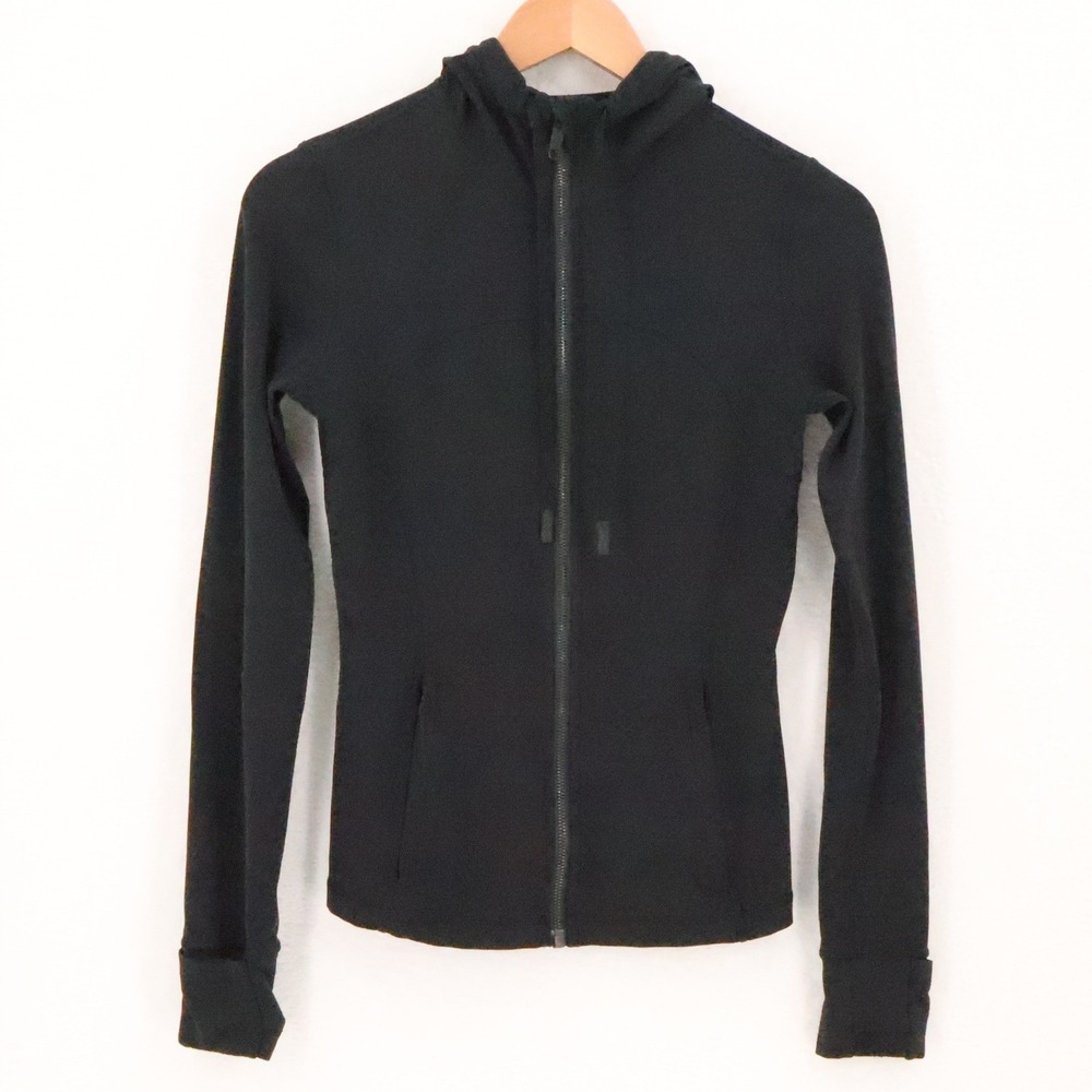 Lululemon Define Full Zip Hoodie Jacket Womens Size 4 Black Athleisure Yoga